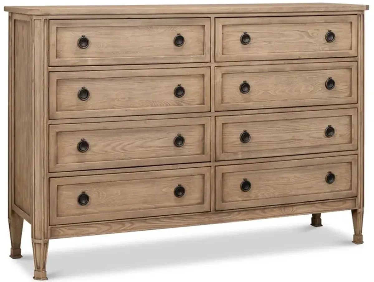 Barbara Rustic Lodge Brown Pine Wood Double Dresser