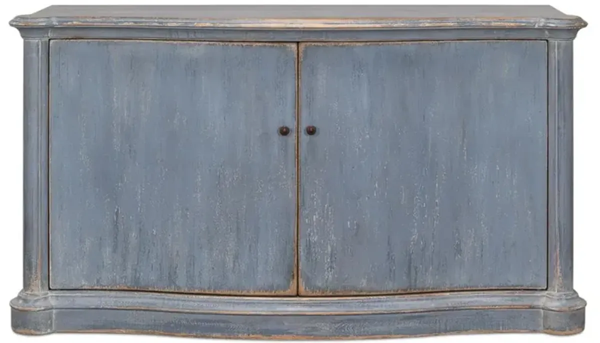 Tolumn French Country Blue Reclaimed Pine Wood Sideboard