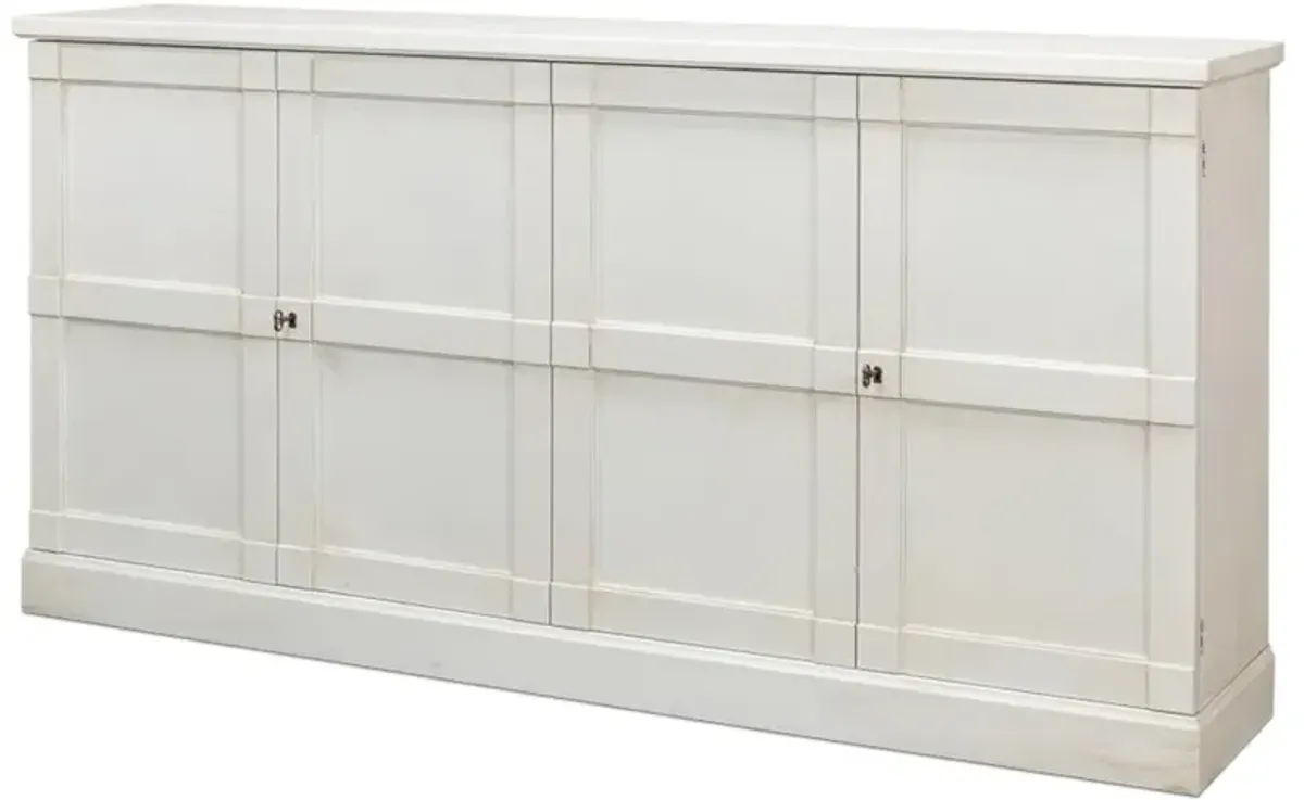 Alliah Modern Classic White Wood Buffet Sideboard