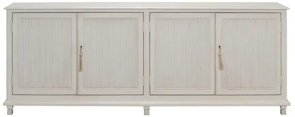 Alessandra Modern Classic Soft Grey Pine Wood Sideboard