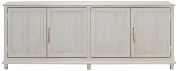 Alessandra Modern Classic Soft Grey Pine Wood Sideboard