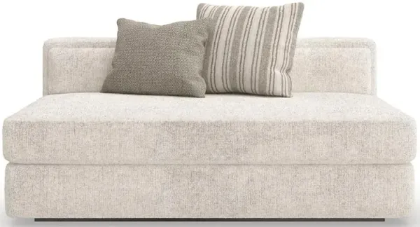 Abrielle Modern Beige Performance Upholstered Armless Loveseat