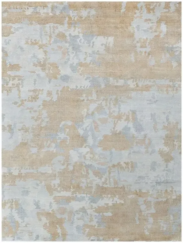 Elijah Modern Gold Wool Abstract Patterned Rug - 12'x15'