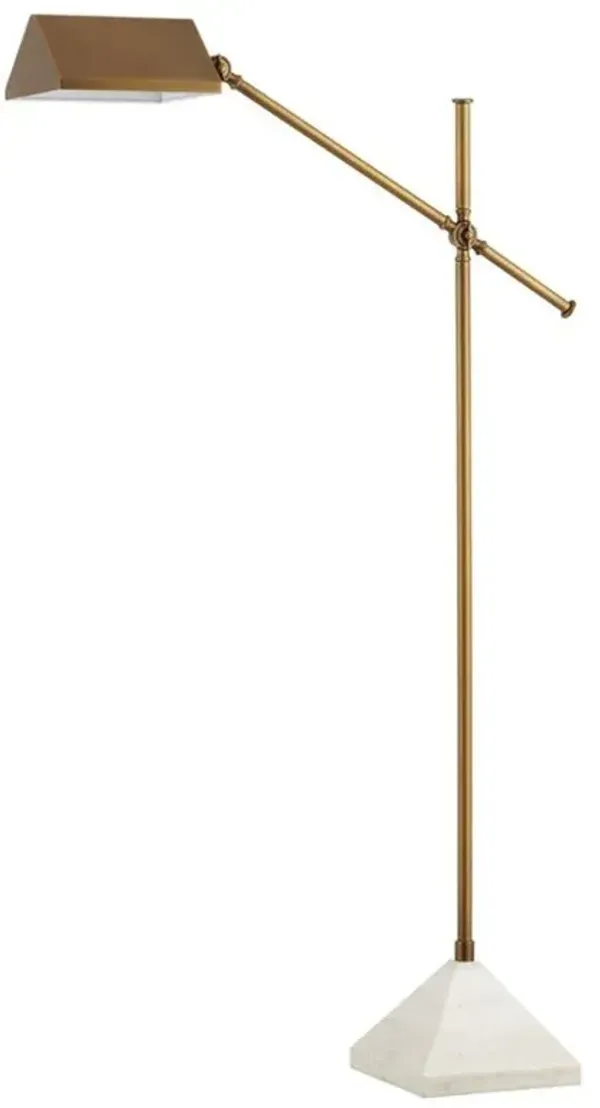 Vinnie Mid Century Modern Antique Brass Wrought Iron Task Lamp