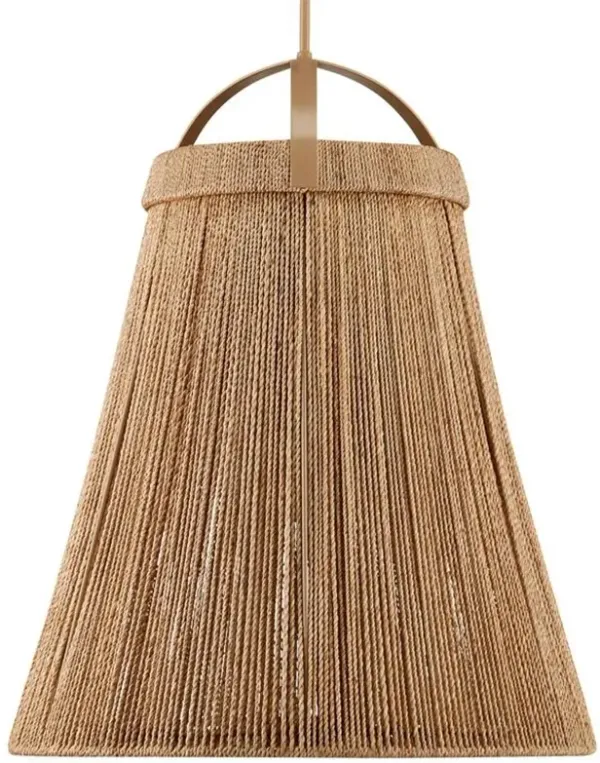Florence Coastal Beach Natural Abaca Rope Pendant