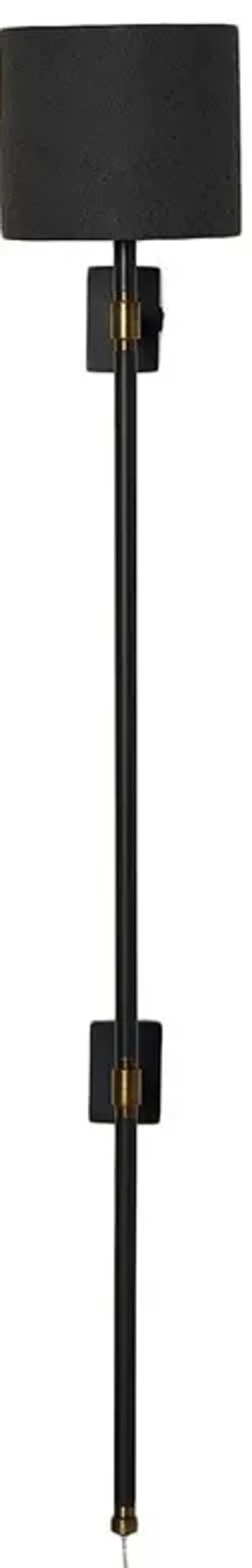 Felina Industrial Loft Antiqued Iron Matte Black Wallchiere Sconce