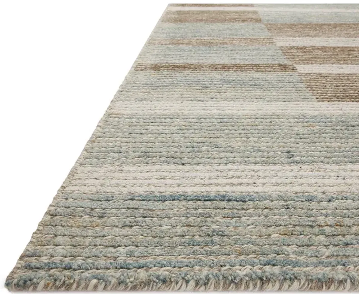 Nyvarra Modern Classic Lagoon Wool Striped Patterned Rug - 5'x7'6"
