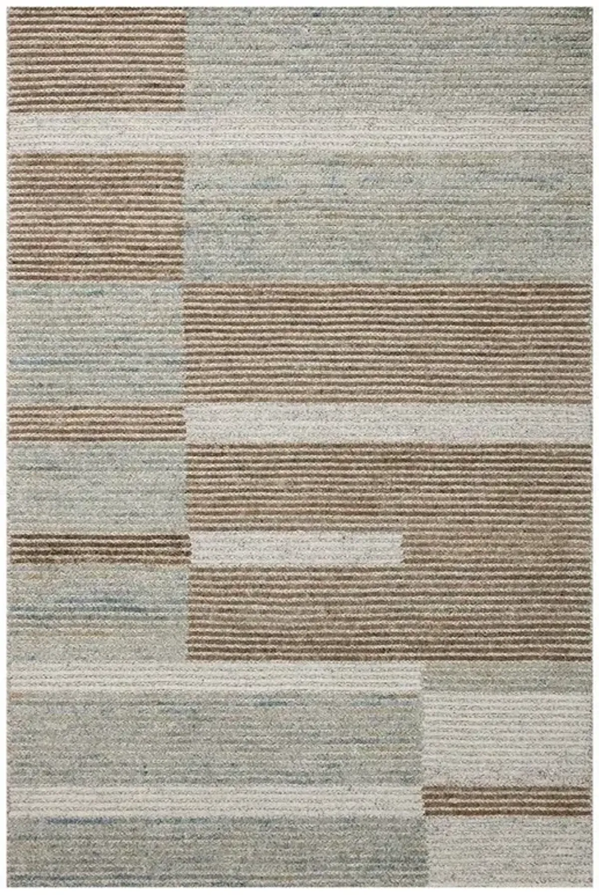 Nyvarra Modern Classic Lagoon Wool Striped Patterned Rug - 9'3"x13'