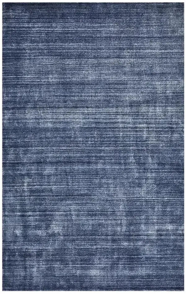 Hartley Modern Denim Blue Wool Solid Rug - 3'x5'