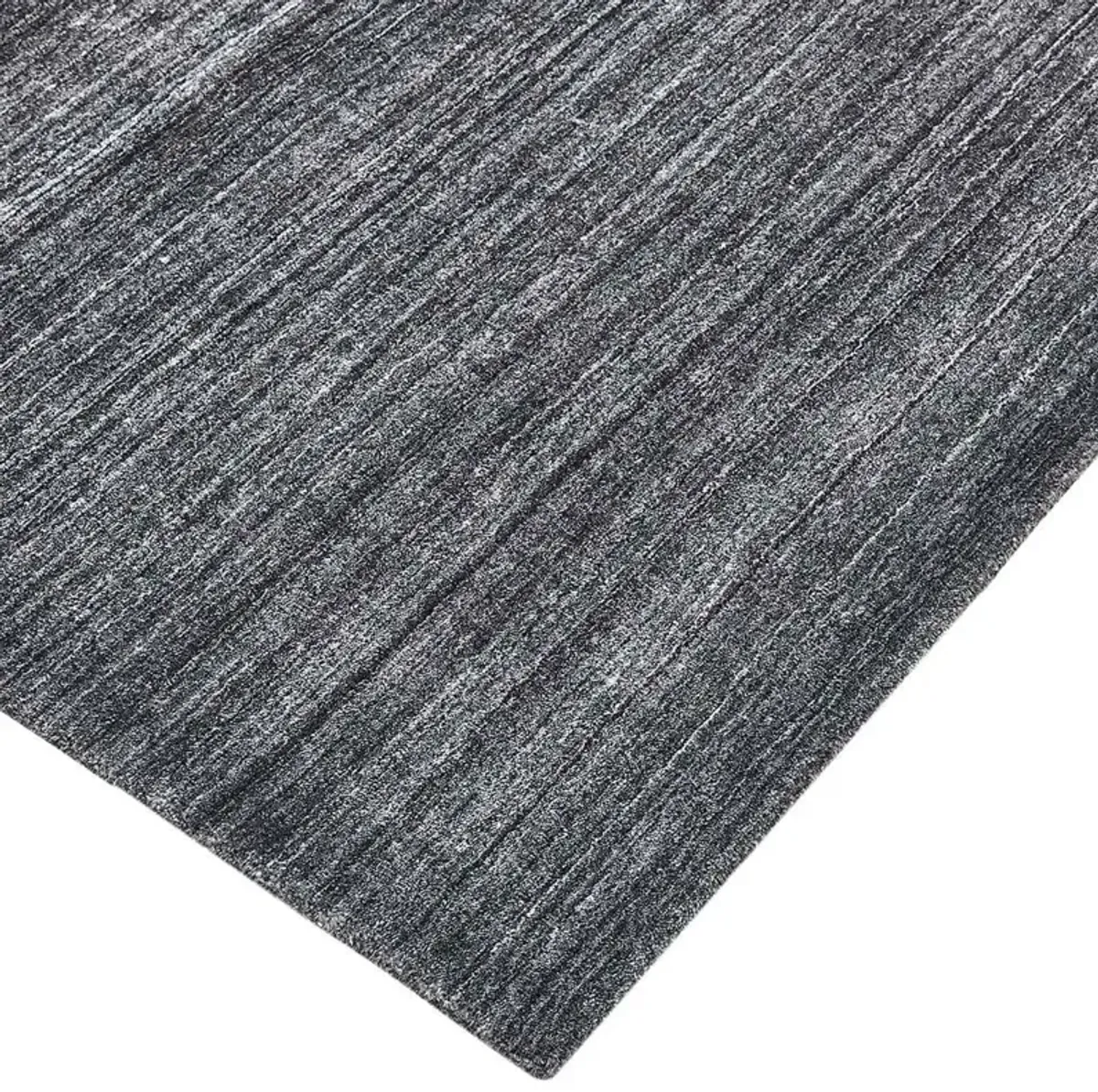 Hartley Modern Classic Marengo Grey Wool Solid Rug - 3'x5'