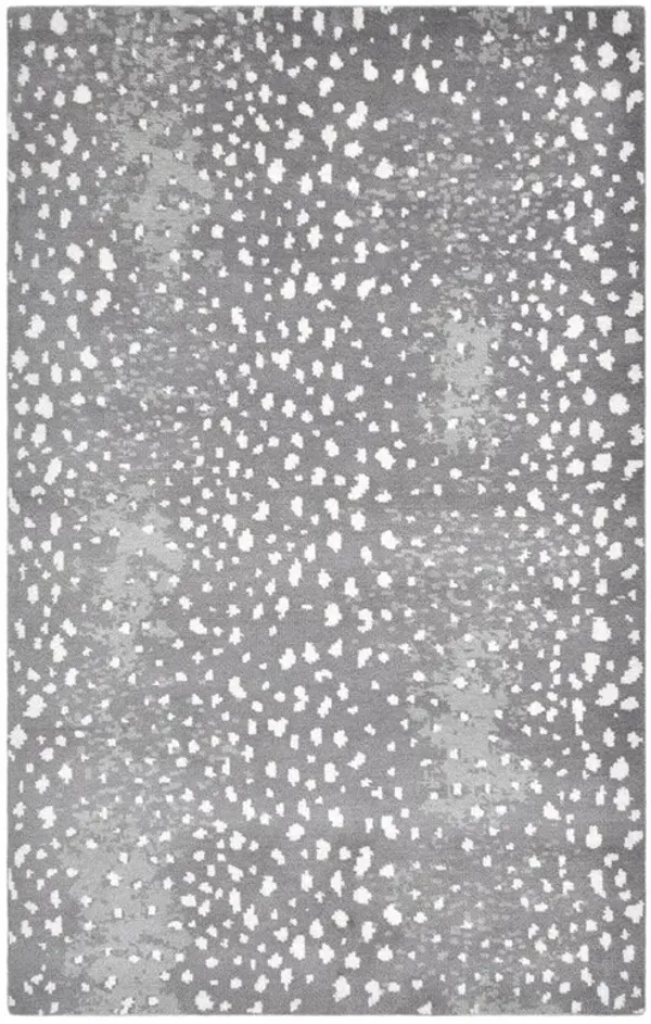 Lewis Modern Grey Wool Animal Patterned Hand Knotted Rug - 3'x5'