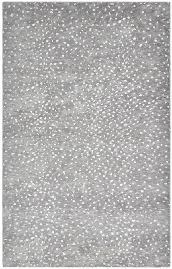 Arvin Modern Classic Grey Wool Dot Patterned Hand Knotted Rug - 10'x14'