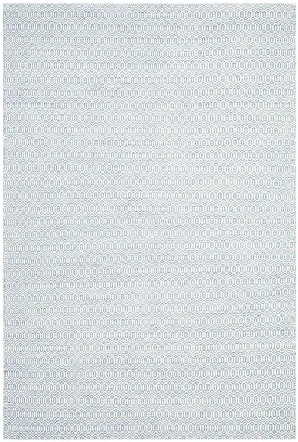 Carys Modern Blue Wool Diamond Patterned Rug - 2'6"x10'