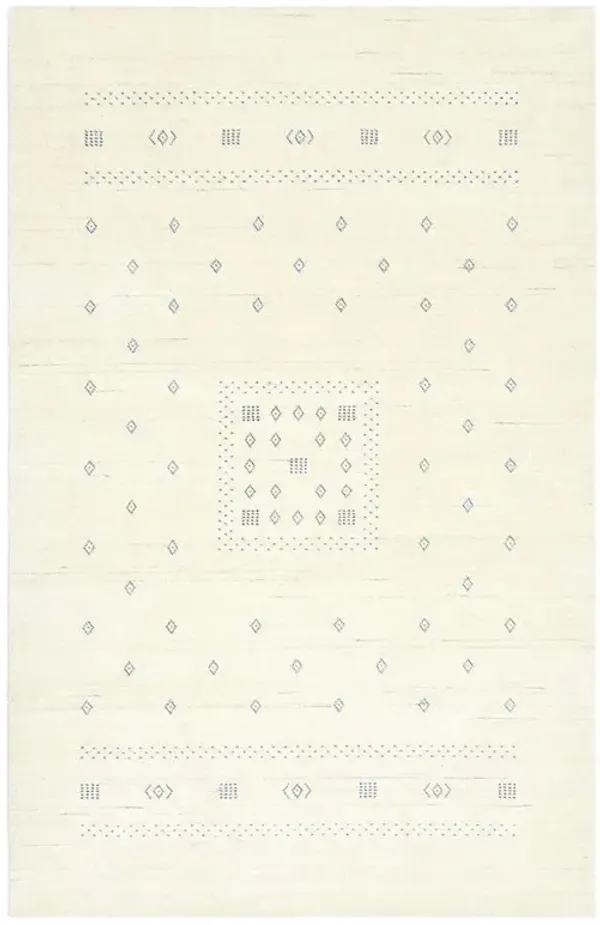 Priya Modern Classic Snow Wool Geometric Patterned Rug - 3'x5'