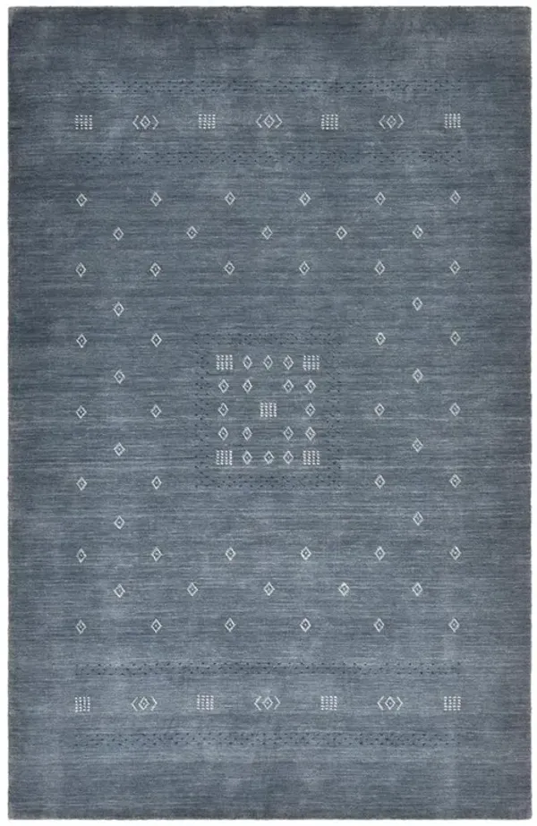 Priya Modern Classic Slate Grey Wool Geometric Patterned Rug - 10'x14'