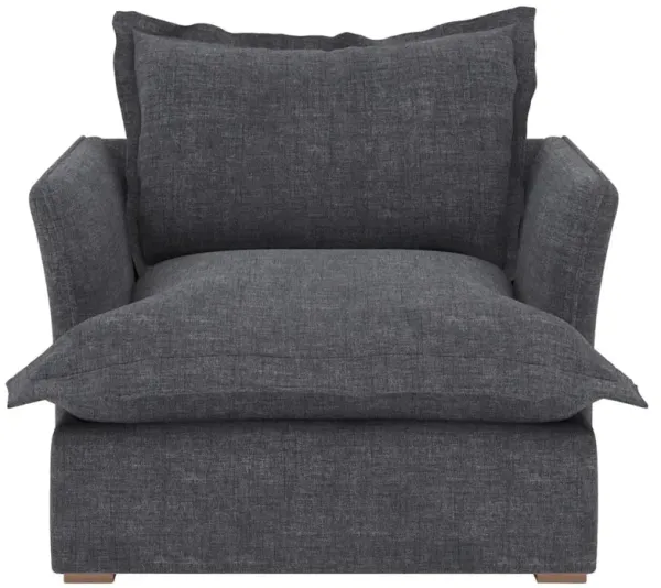 Alanna Modern Classic Braden Navy Arm Chair