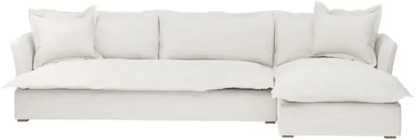 Alanna Modern Classic Ashford Cream Performance 2-Piece Sectional - 133"W