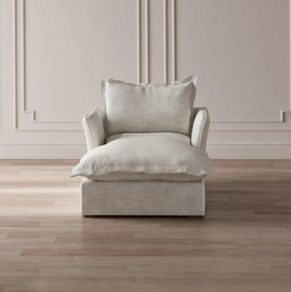 Alanna Modern Classic Braden Bisque Chaise Lounge