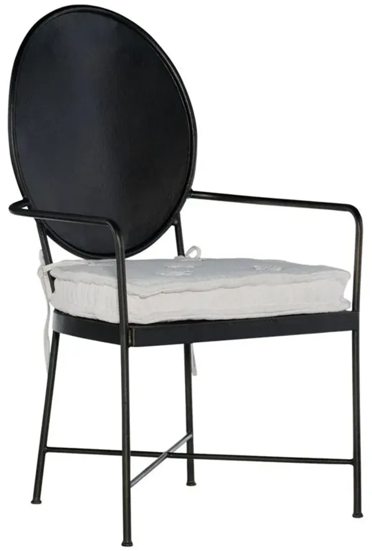 Open Box Kelly French Country Black Metal Dining Arm Chair