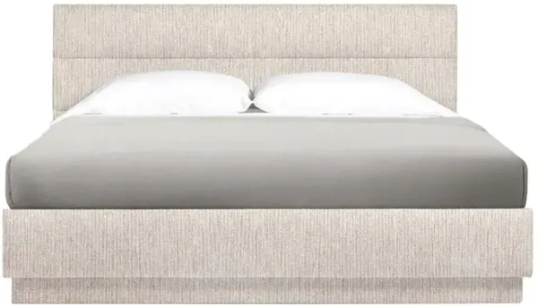 Hawthorne Modern Classic Aria Sand Upholstered Tufted Bed - King