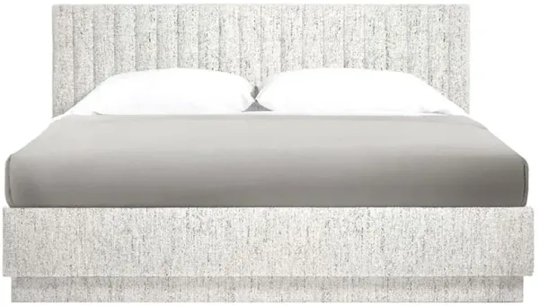 Skylar Modern Classic Maya Jade Grey Channel Tufted Bed - King