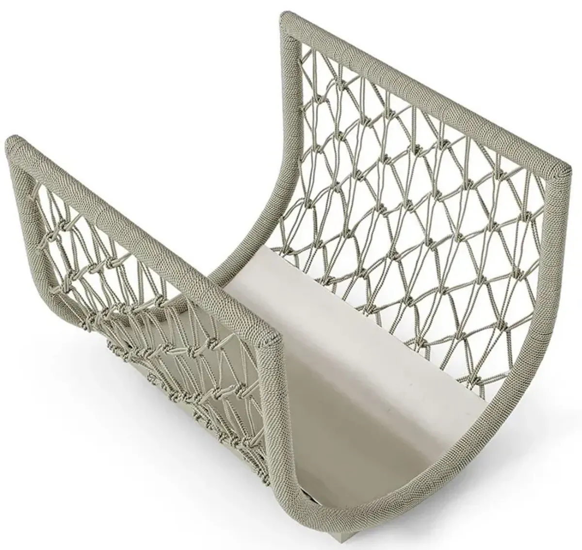 Palecek Kensington Coastal Champagne Woven Wrought Iron Fireplace Log Holder