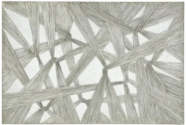 Palecek Janell Modern Classic Grey Wash Natural Rattan Wall Sculpture