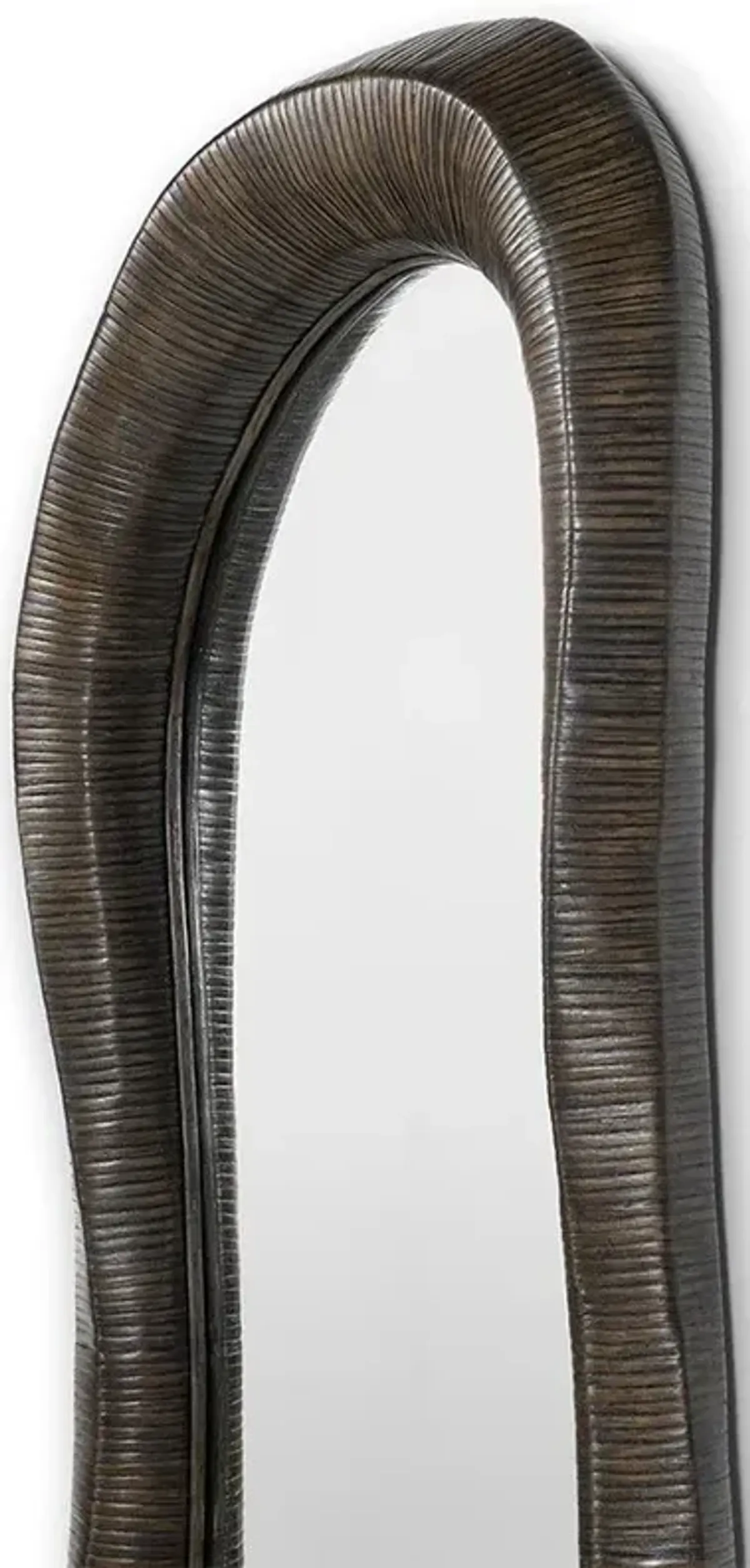 Palecek Ravenna Coastal Beach Cocoa Rattan Frame Full Length Floor Mirror