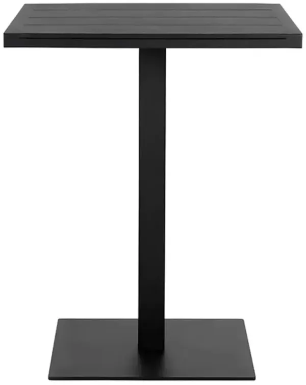 Zimce Industrial Loft Black Aluminum Square Outdoor Bar Table - 32"W