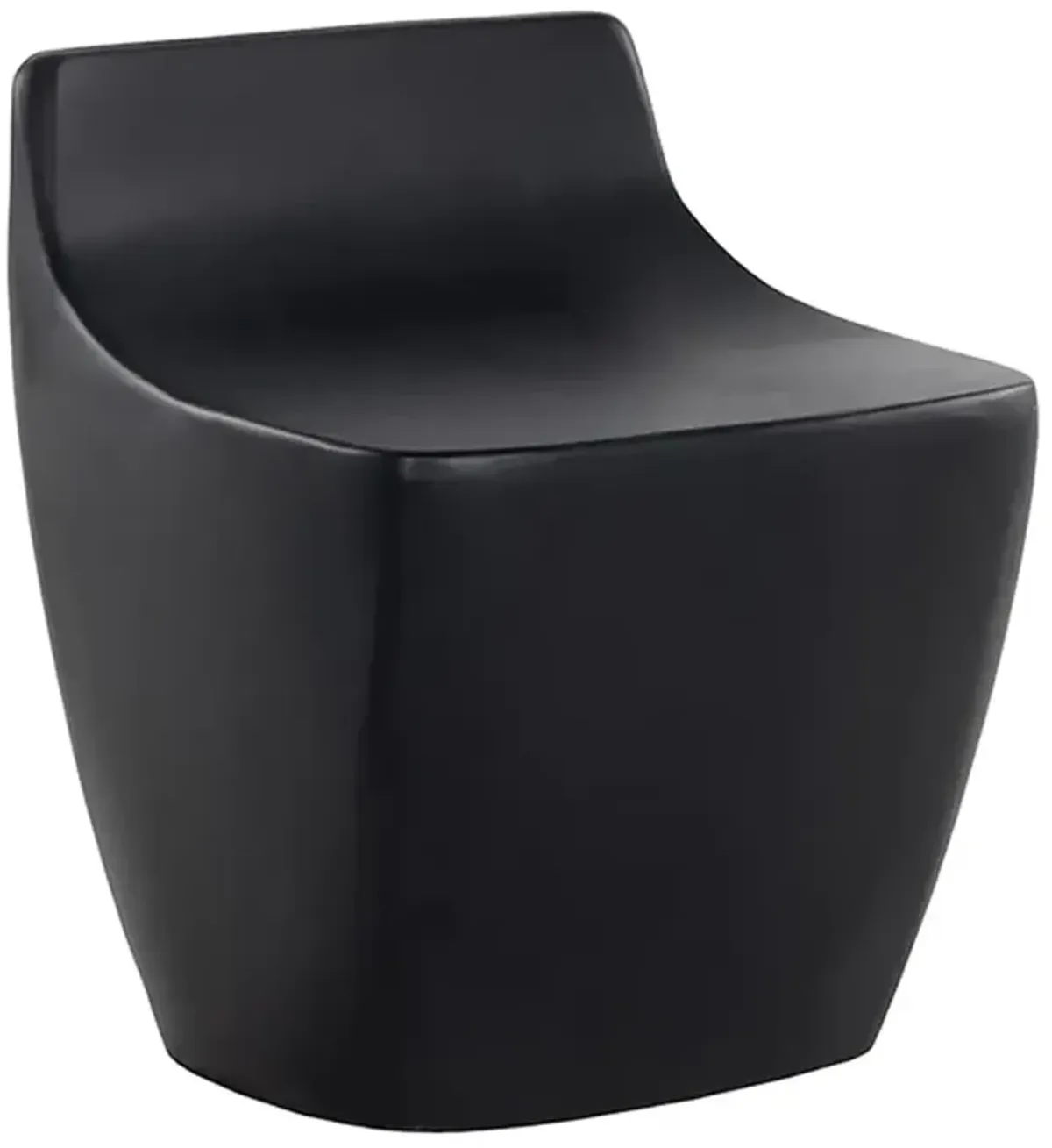 Stanmore Industrial Loft Black Concrete Outdoor Dining Side Chair