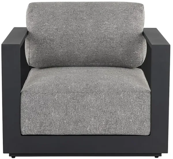 Majesta Modern Lanikai Grey Cushion Charcoal Aluminum Outdoor Lounge Chair