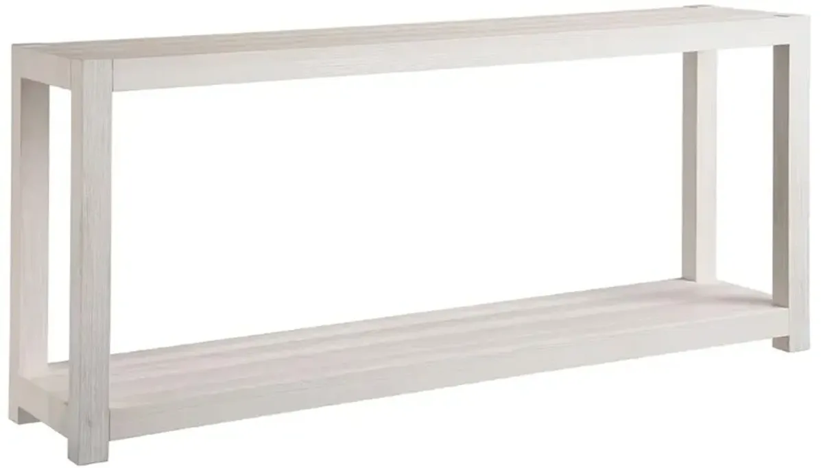Carter Coastal Beach White Sand Oak Rectangular Console Table