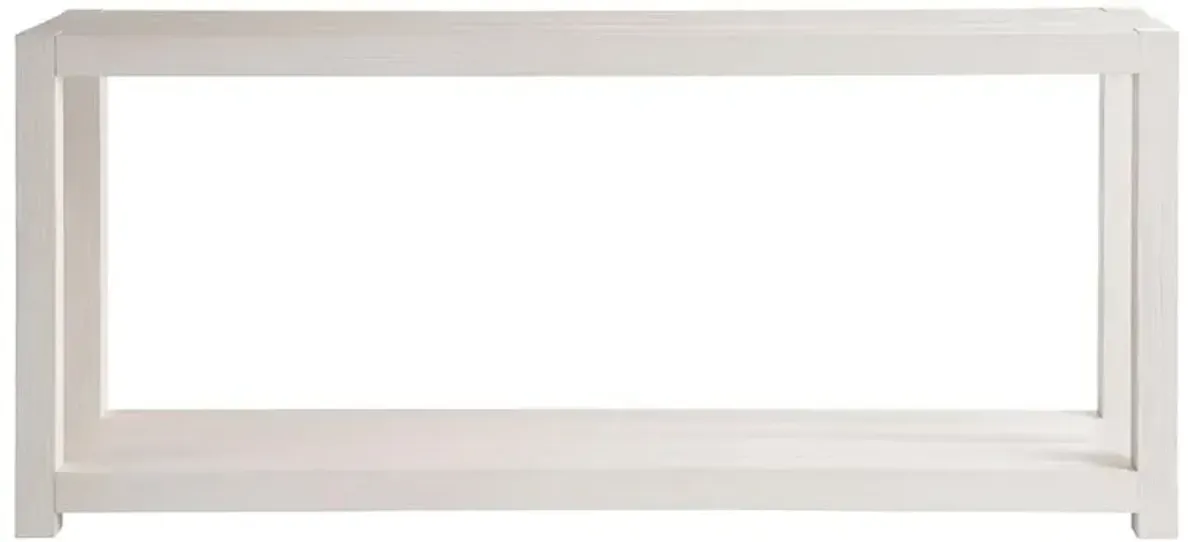 Carter Coastal Beach White Sand Oak Rectangular Console Table