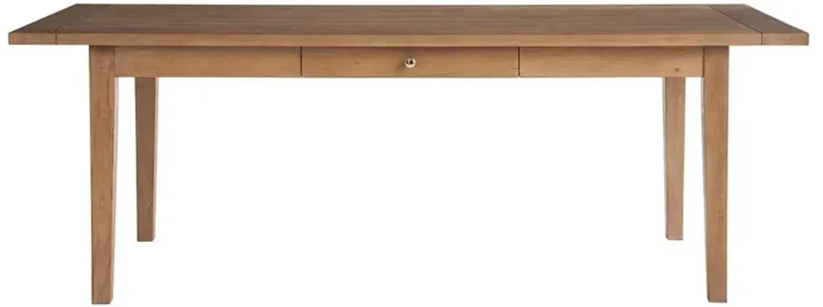 Camilla Rustic Lodge Brown Oak Rectangular Dining Table - 86"W