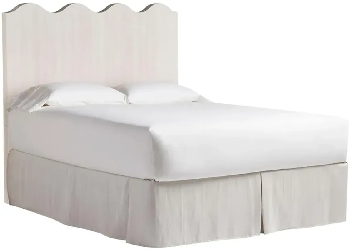 Bennett Coastal Beach White Oak Wave Headboard - Queen