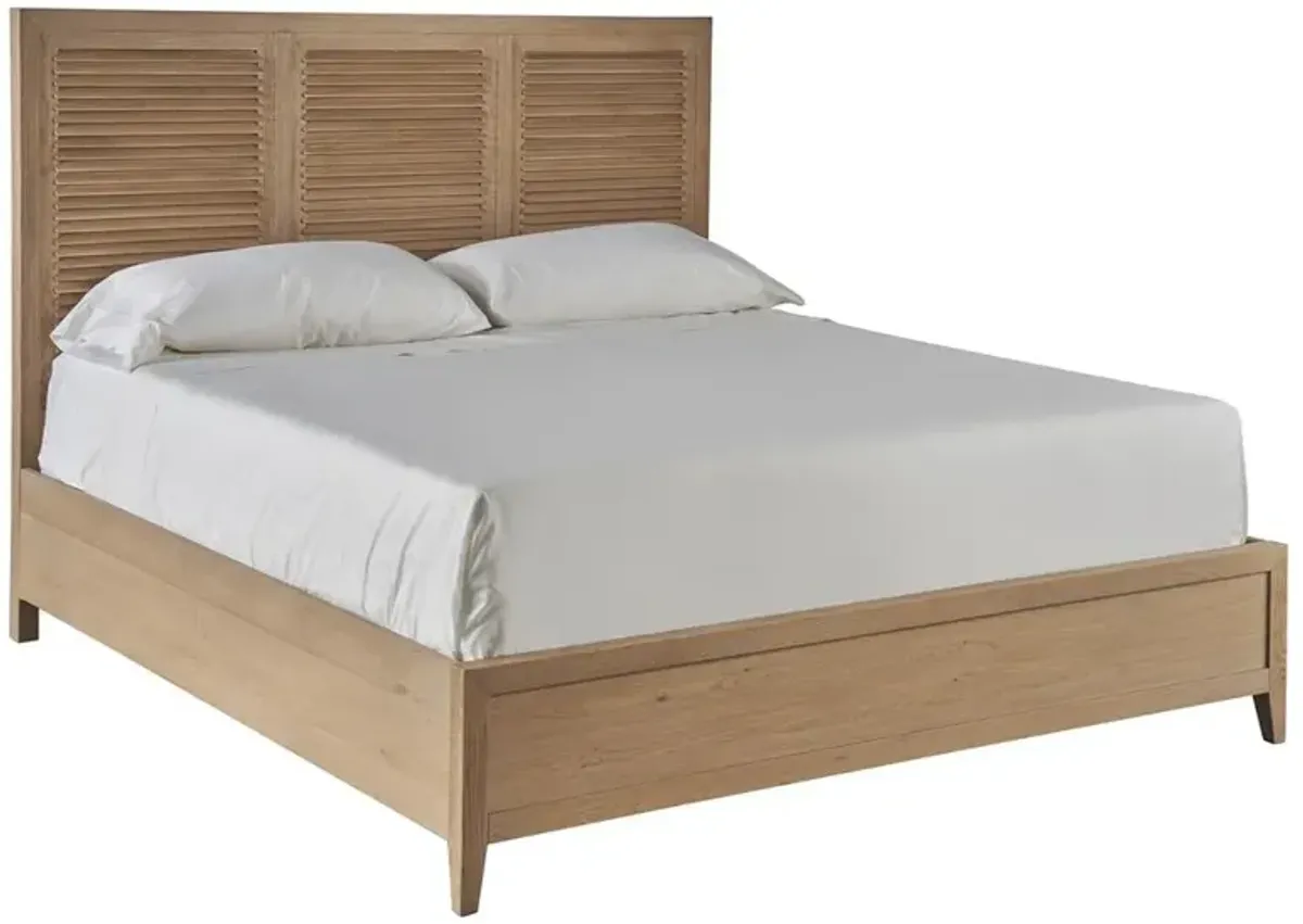 Bennett Coastal Beach Brown Oak Bed - King