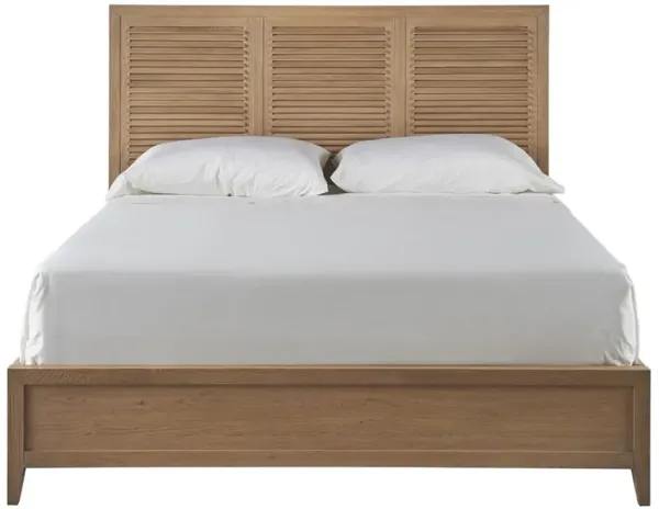 Bennett Coastal Beach Brown Oak Bed - King