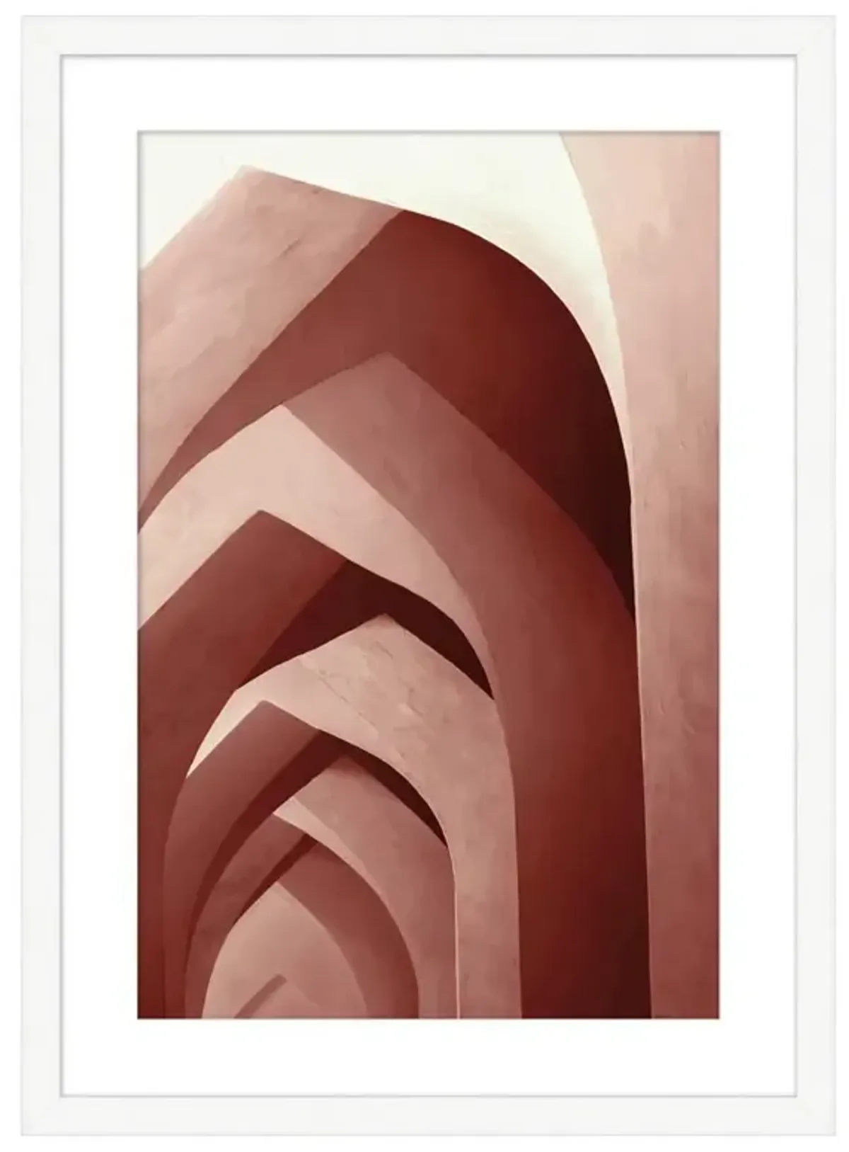 Terence Modern Classic Terracotta Architecture White Frame Photograph - 44x32