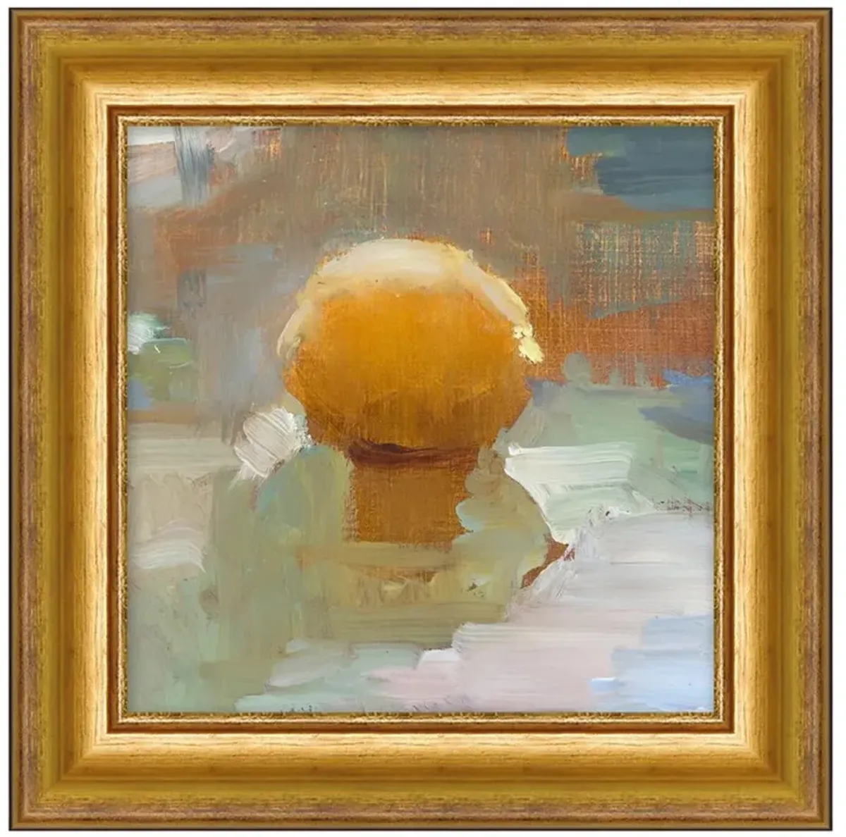 Freya French Orange Fruit Gold Frame Painting 1 - 13x13