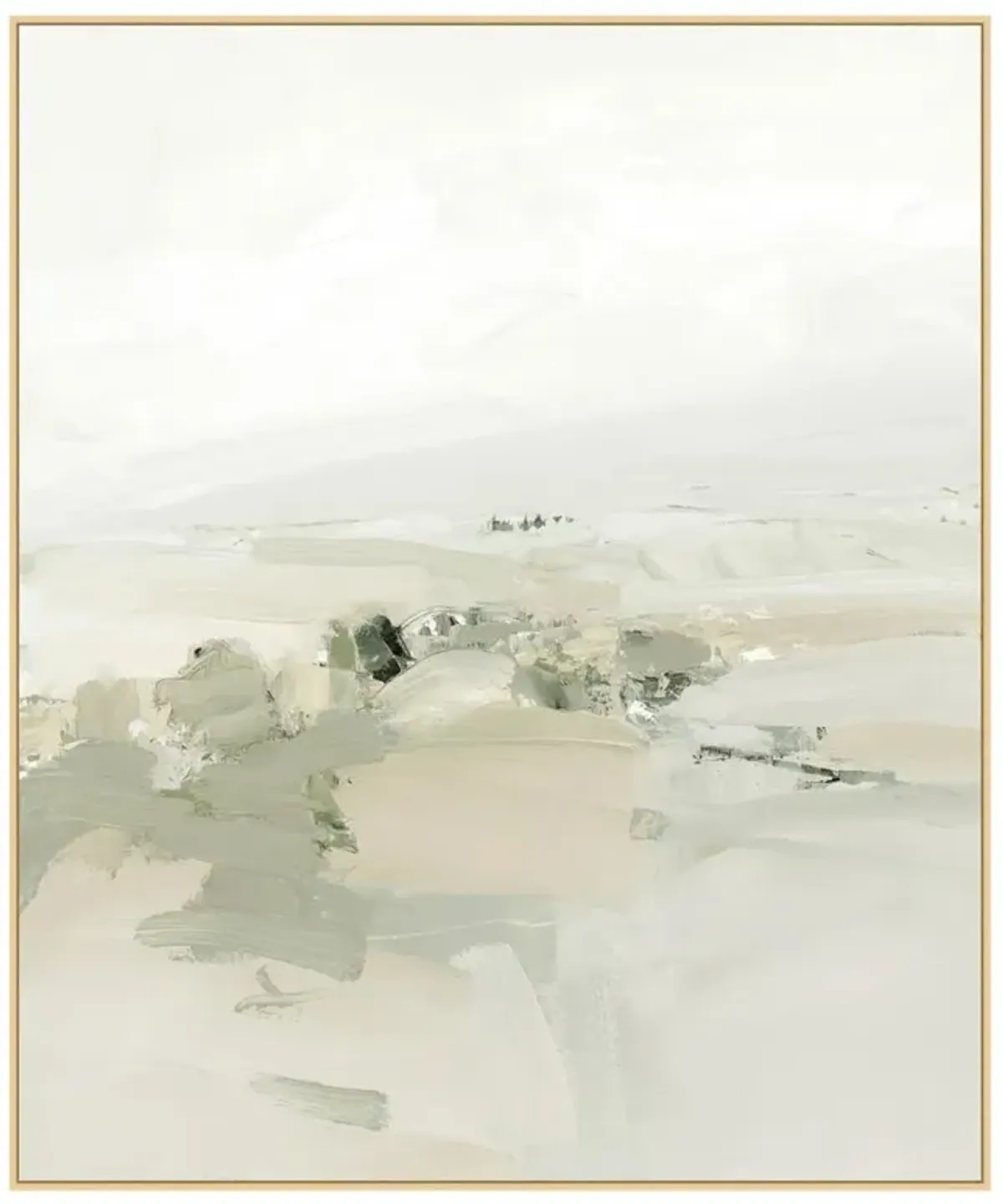 Mahayana Modern Classic Grey Abstract Natural Frame Painting 2 - 60x51