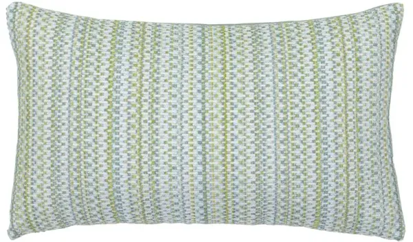 Kaleidoscope Coastal Spring Green Indoor Outdoor Lumbar Pillow - 12x20