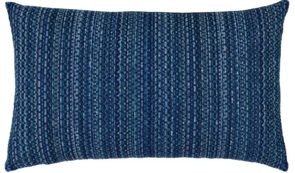 Kaleidoscope Coastal Midnight Blue Indoor Outdoor Lumbar Pillow - 12x20