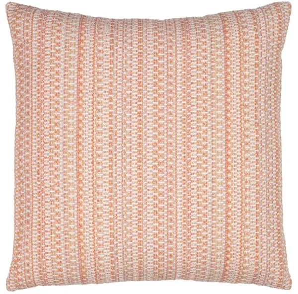 Kaleidoscope Coastal Clay Orange Indoor Outdoor Throw Pillow - 20x20