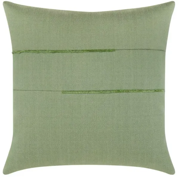 Micro Fringe Coastal Meadow Green Indoor Outdoor Throw Pillow - 20x20