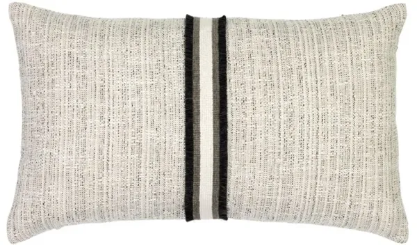 Entity Modern Classic Linen Cream Indoor Outdoor Lumbar Pillow - 12x20