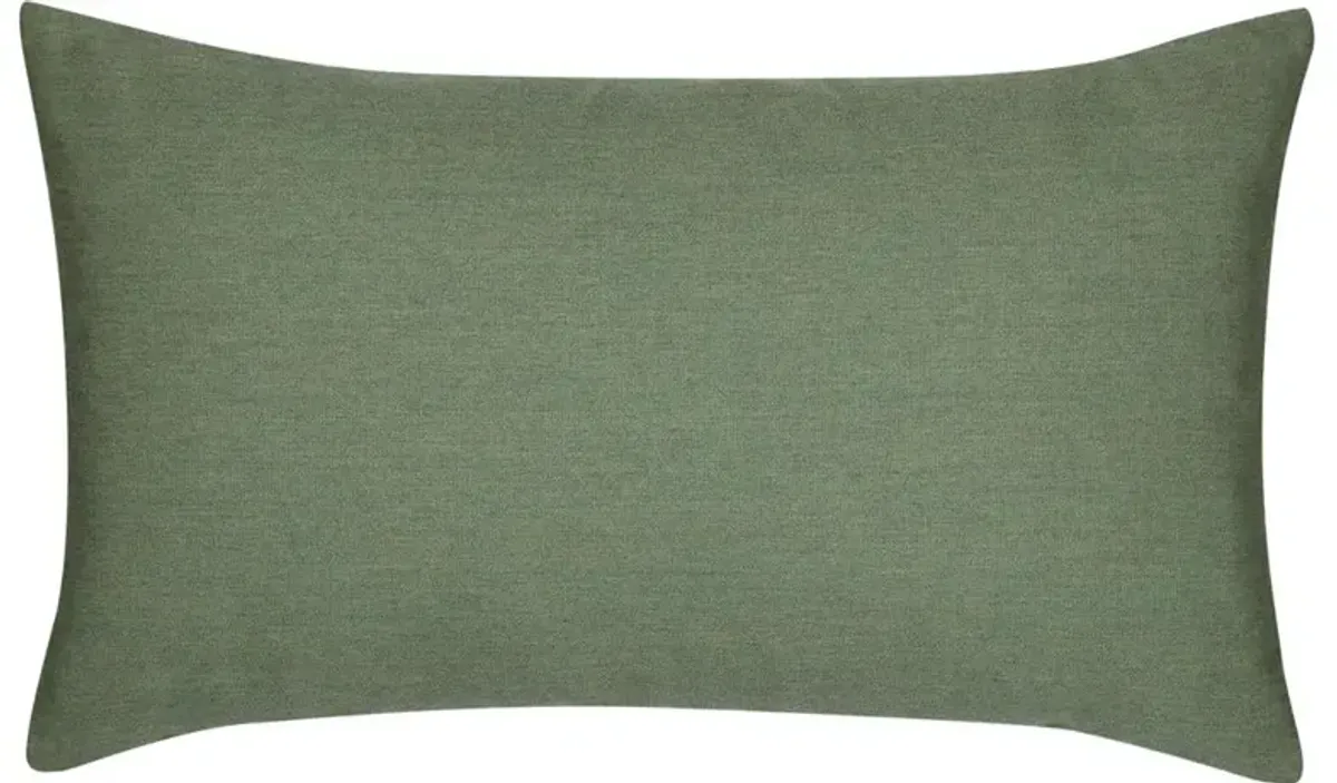 Canva Modern Classic Fern Green Indoor Outdoor Lumbar Pillow - 12x20