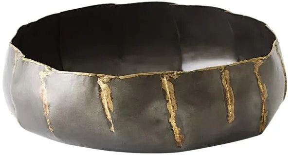 Eloise Mid Century Antique Gunmetal Iron Decorative Bowl - Large
