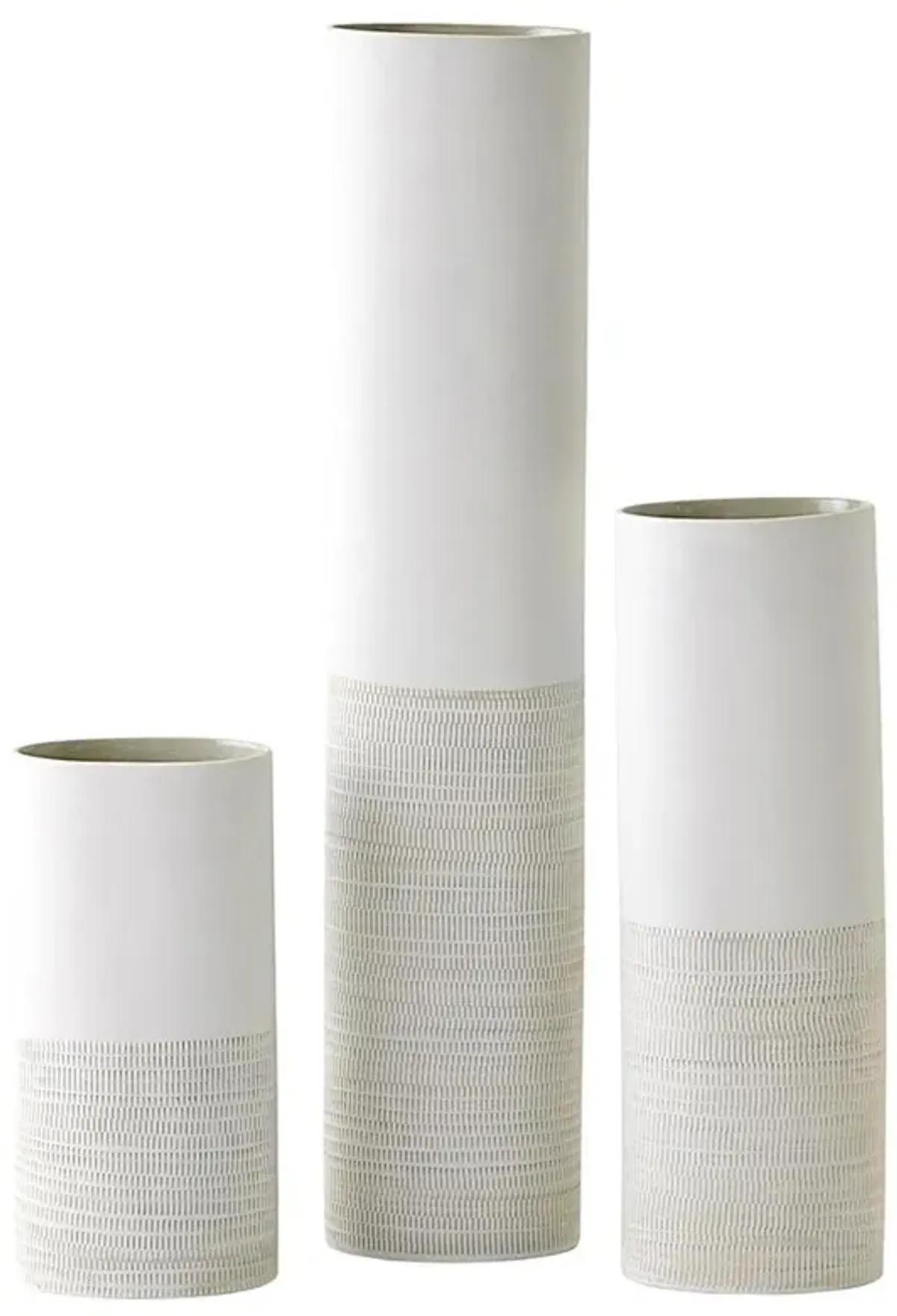 Margaret Modern Classic Grey Ceramic Decorative Table Vase - Large