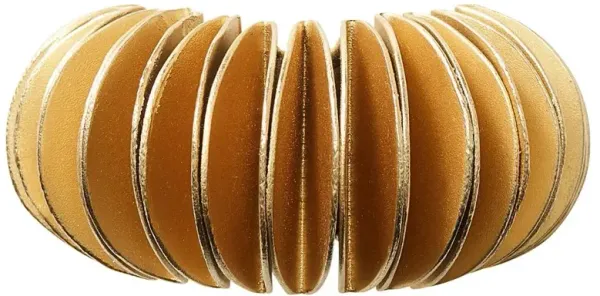 Demilune Regency Gold Aluminum Napkin Ring - Set of 4