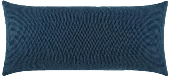 Genevieve Modern Dark Blue Decorative Indoor Outdoor Lumbar Pillow - 12x24
